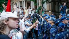 Police pepper spray protesters as Israeli president visits Sydney