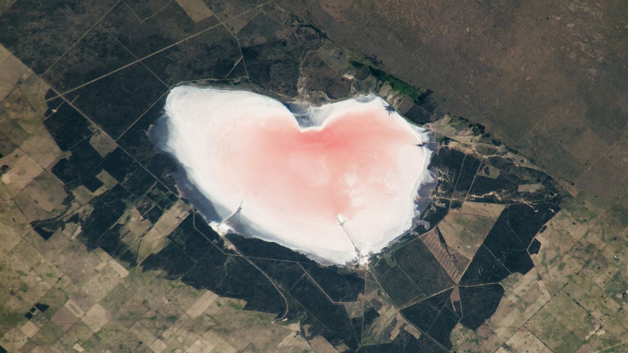 Astronaut snaps salty, pink Valentine’s Day ‘heart’ shining in Argentina — Earth from space