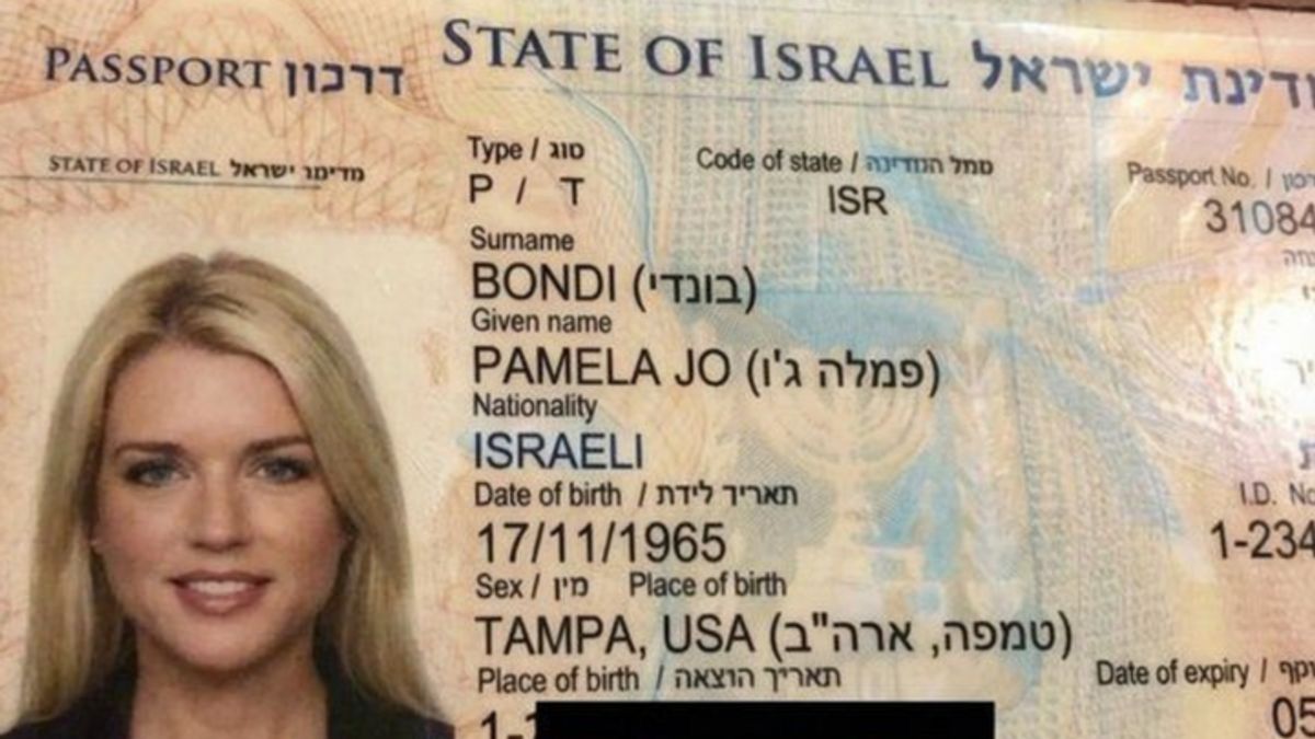 Does Pam Bondi have Israeli passport? Here’s the truth