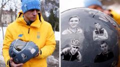 The war dead pictured on banned Ukrainian athlete’s helmet