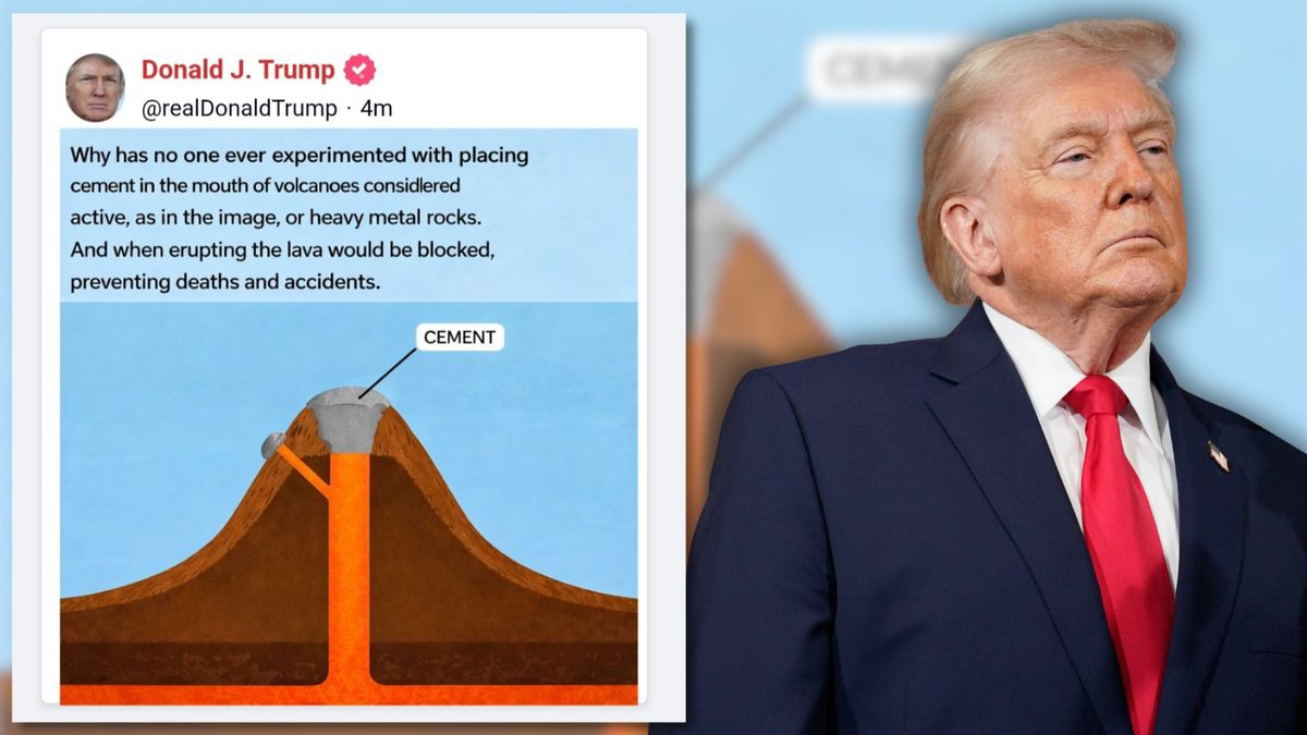 Don’t fall for alleged Trump post about plugging volcanoes with cement