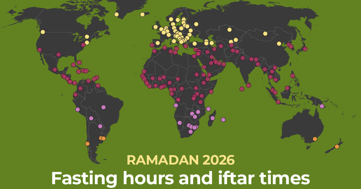 Ramadan 2026: Fasting hours, suhoor and iftar times around the world