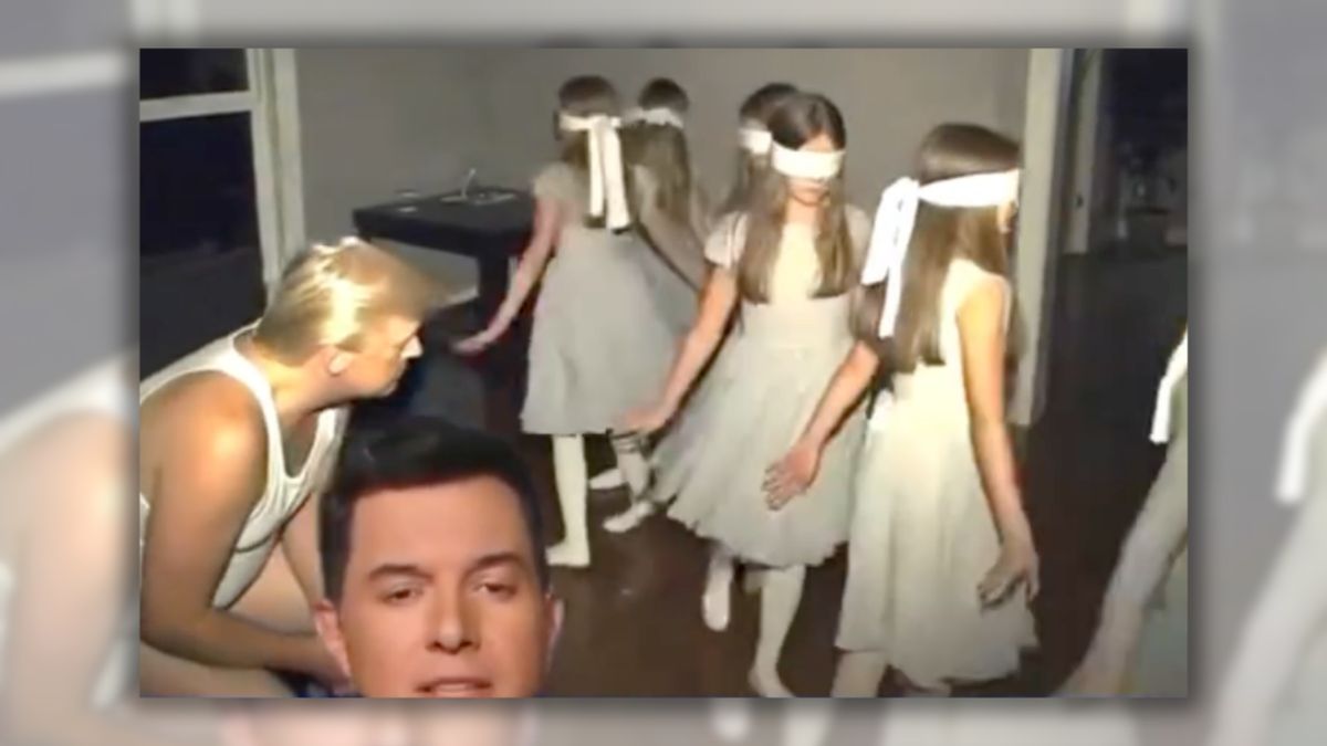 Alleged image of Trump and blindfolded girls isn’t what it seems