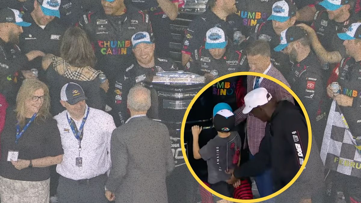 Video of Michael Jordan touching boy at Daytona 500 is real, but claims about intent are speculative