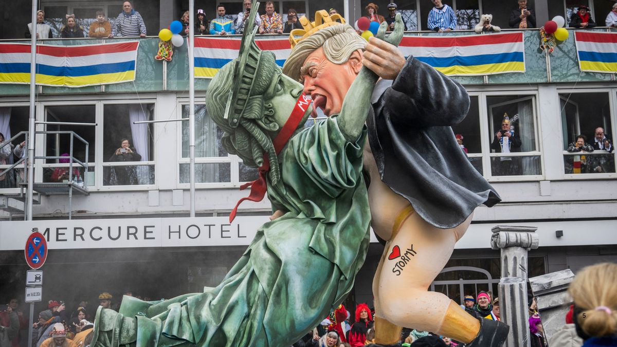German parade floats mocking Trump are real. Here’s why the caricatures were displayed