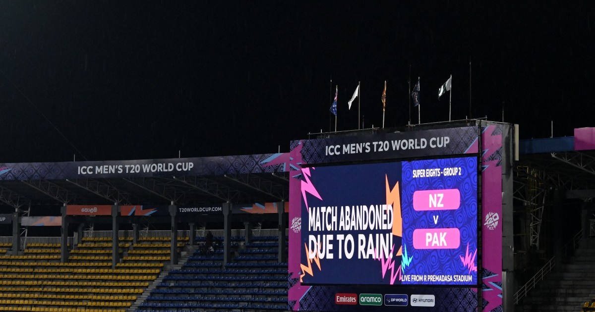 Pakistan-New Zealand Super Eights opener abandoned at T20 World Cup