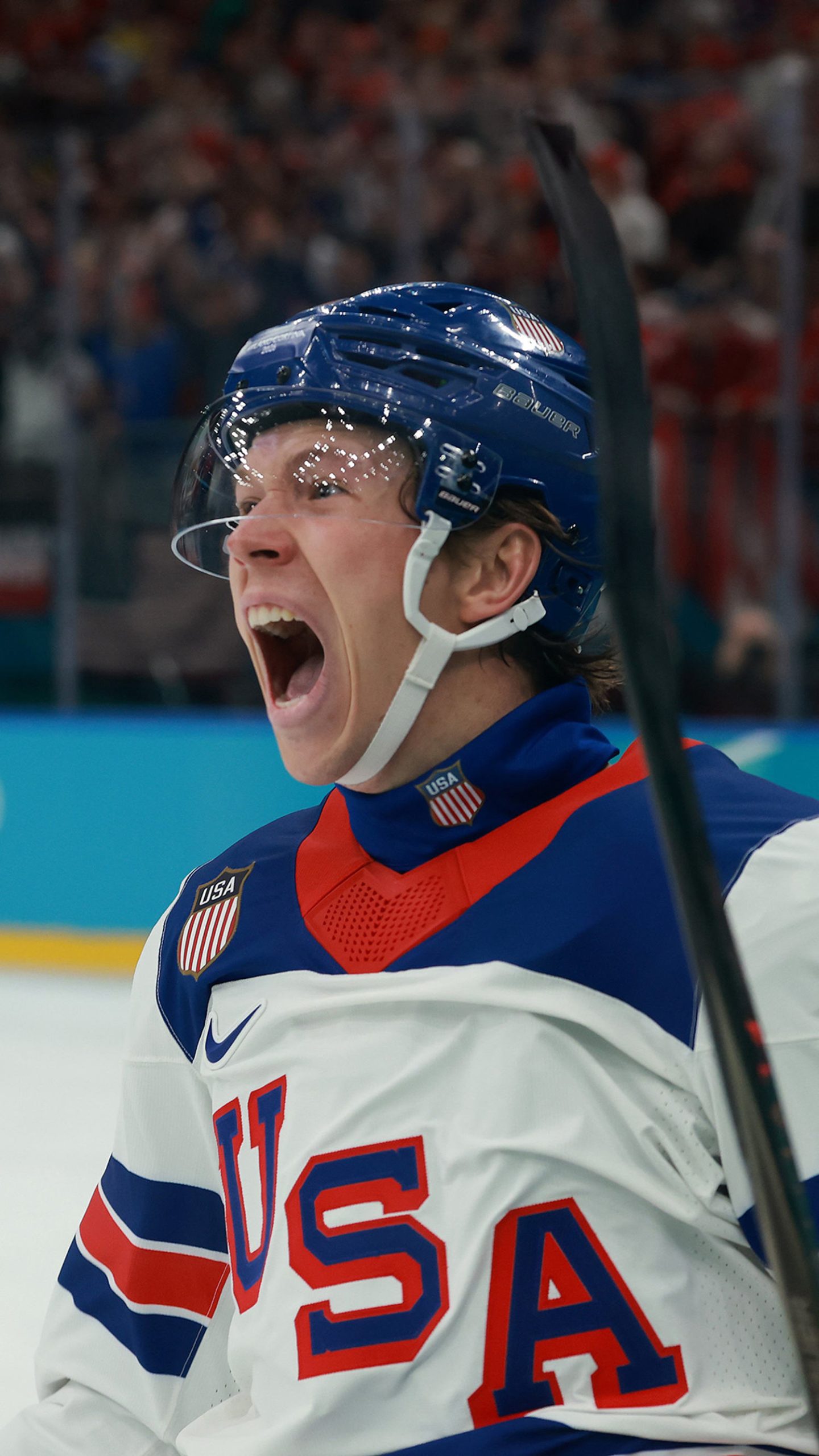 Team USA scores first goal in men’s hockey final