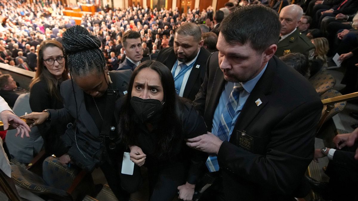 Was Aliya Rahman arrested while attending Trump’s 2026 State of the Union speech?