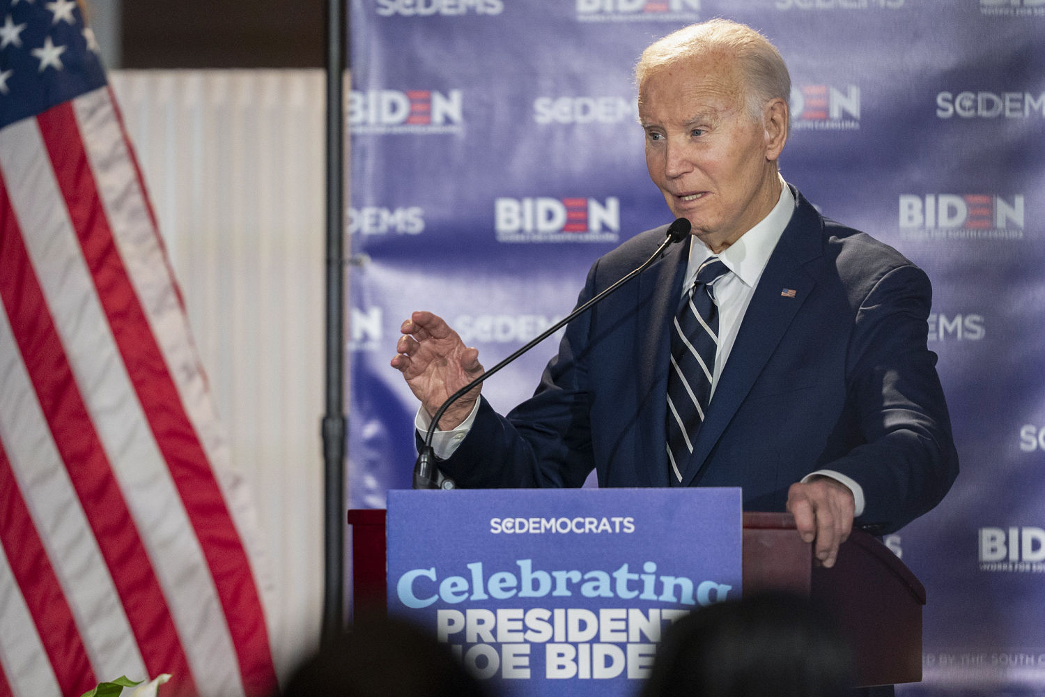 Biden seizes on Trump’s sinking favorability in a combative speech in South Carolina