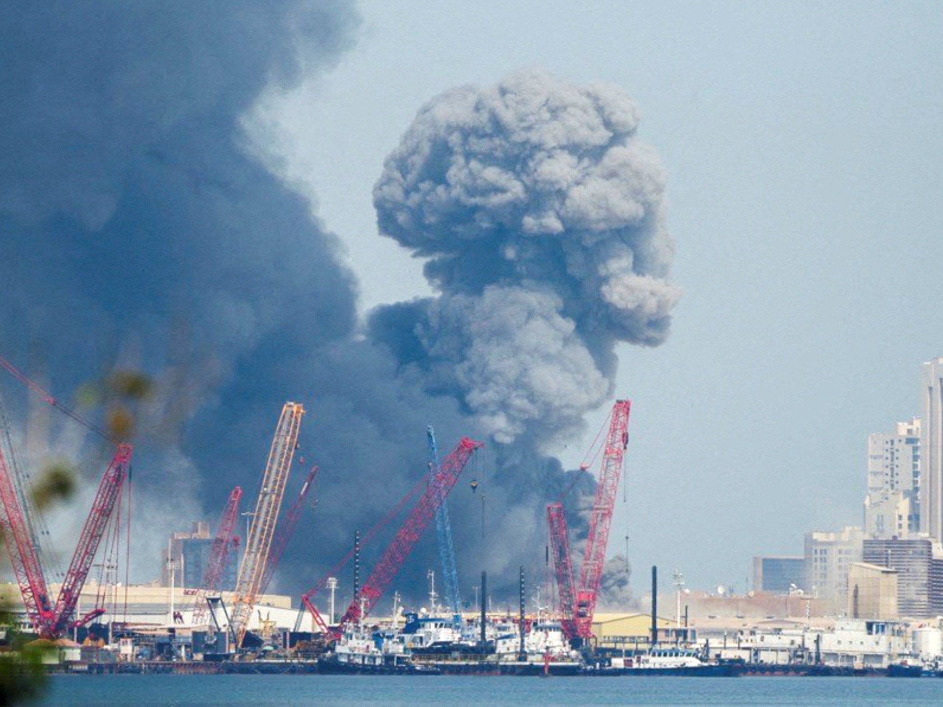 Moment of Iran strike on US military base in Bahrain