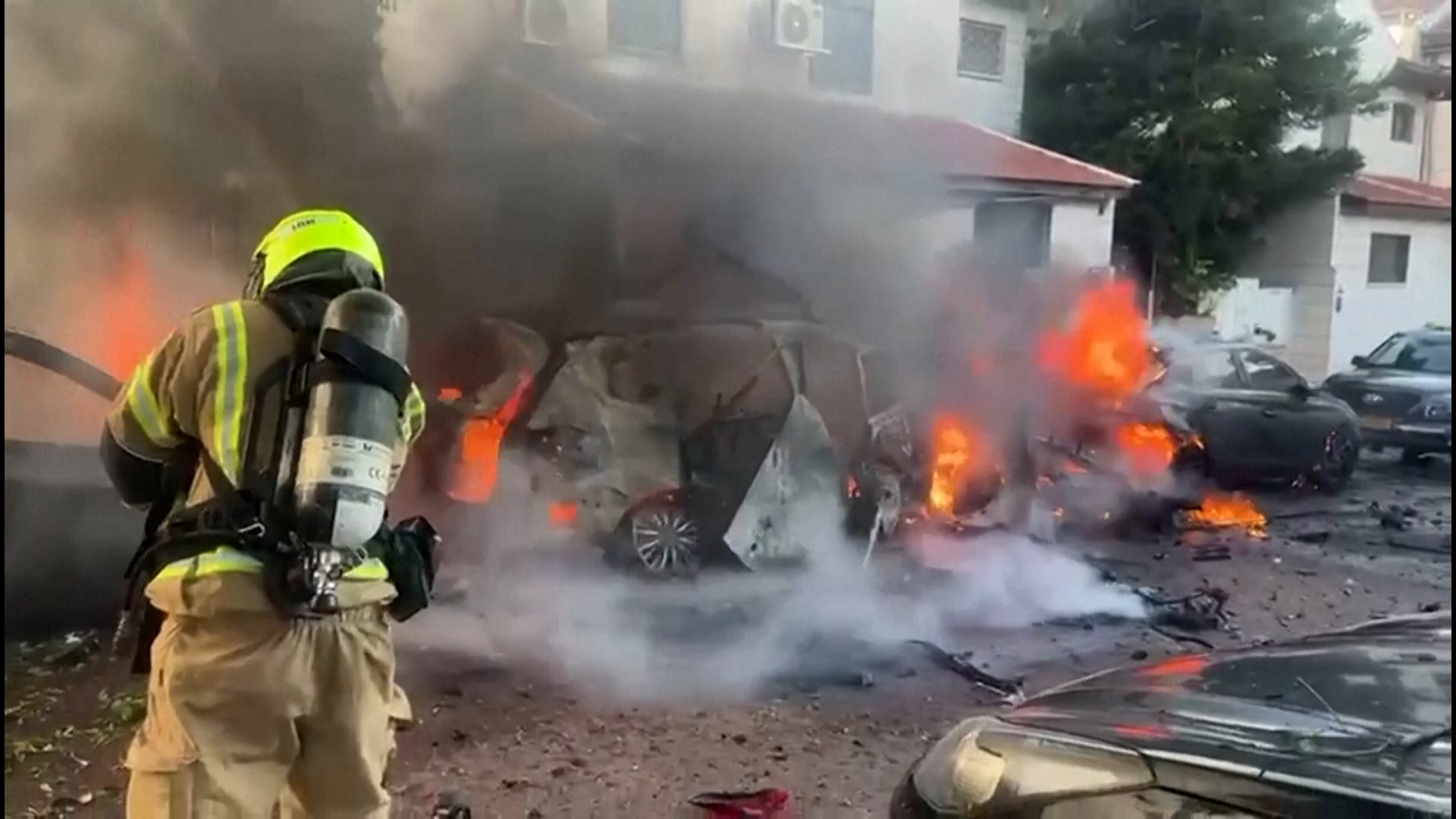 Scattered fires, damage seen across Israel as Iran retaliates