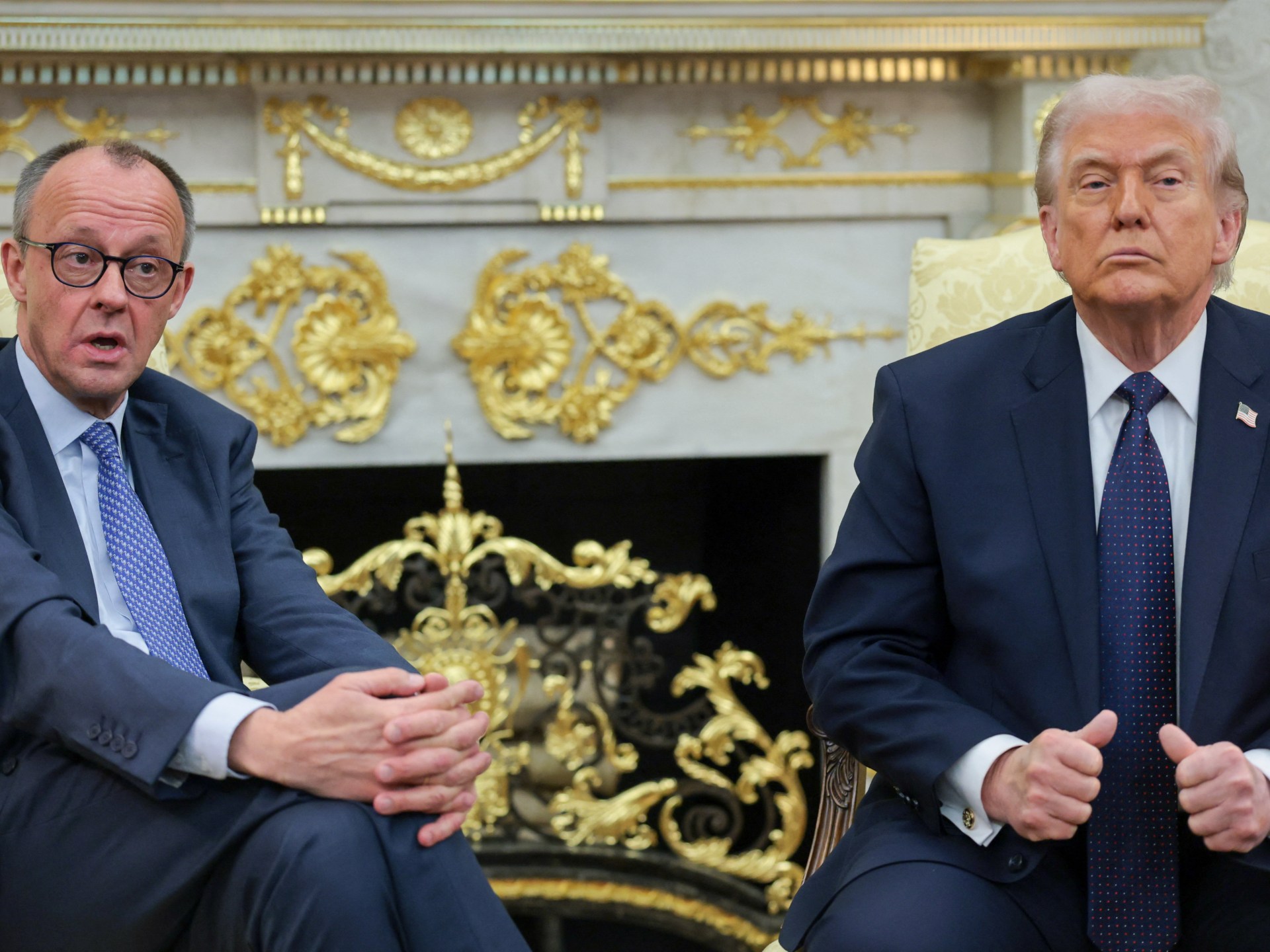 Trump says Iran navy, air force destroyed, Germany ‘helping out’