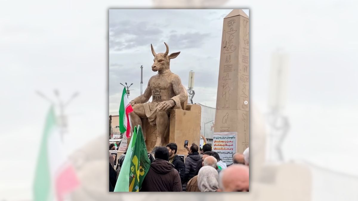 Did Iranians burn Baal statues at rallies? What we know