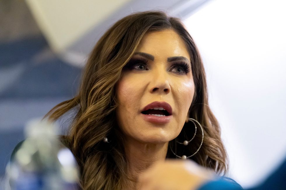 ‘We will see if he sticks with her now’: Noem relative hints at possible marital split