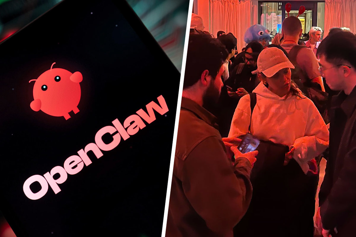 At a lobster-themed event for AI enthusiasts, exuberance with a side of cocktail sauce