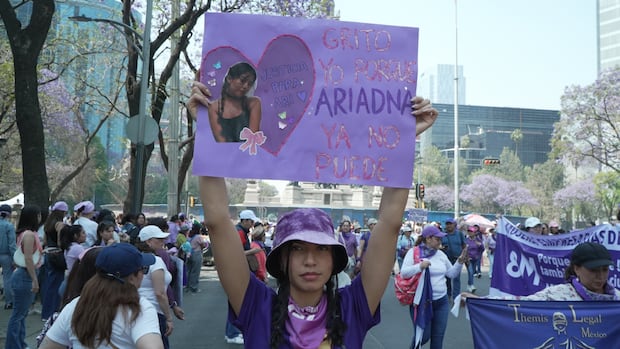 Tens of thousands hit Mexico’s streets to mark International Women’s Day