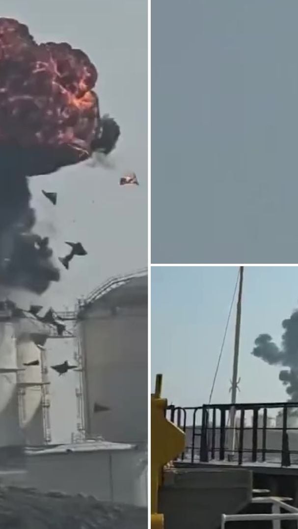 Social media video shows drone strike on Oman oil storage facility