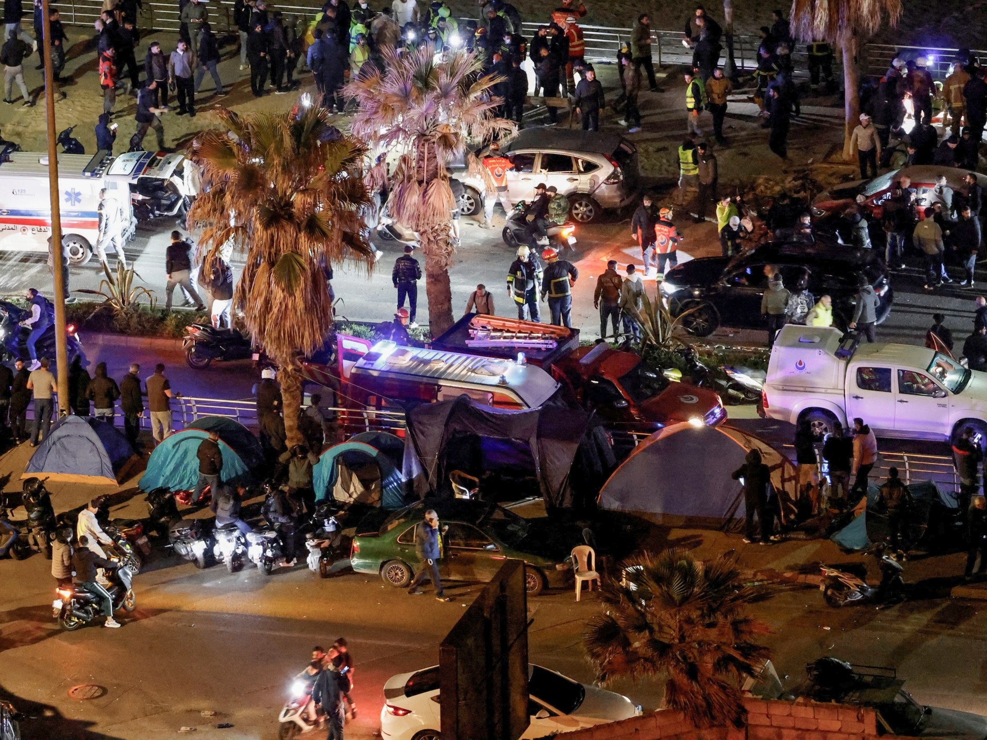 Israeli ‘double-tap strike’ hits displaced on Beirut seafront, kills eight