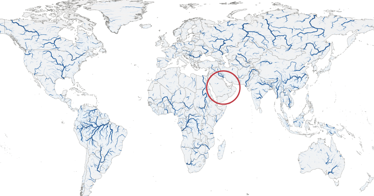 How much of the Gulf’s water comes from desalination plants?