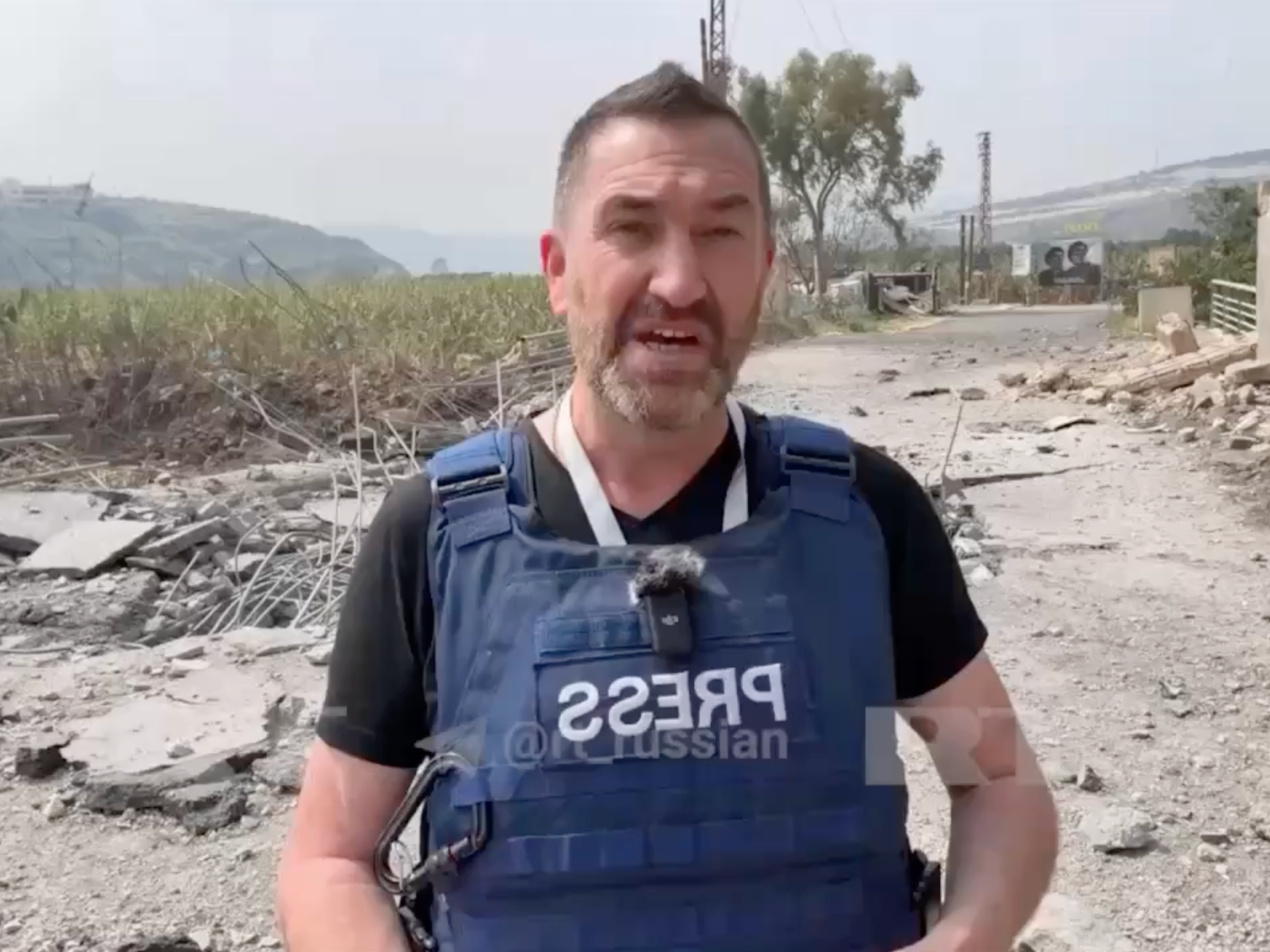 Missile strikes close to reporter during Israeli attacks in Lebanon