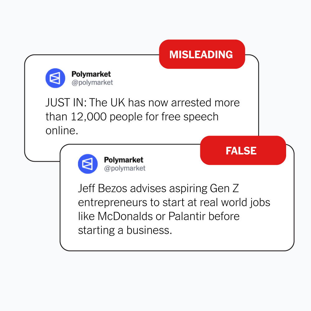 Polymarket Says It Deals in Truth, but Its Social Feeds Are Filled With Falsehoods