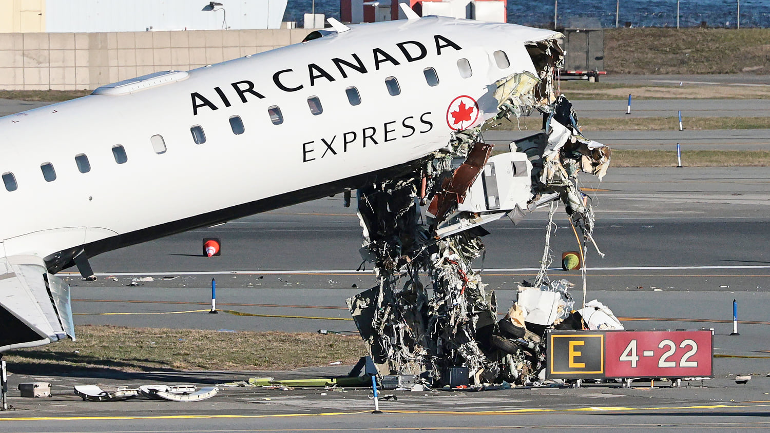 Air Canada LaGuardia passengers injured after crash are still in the hospital as wreckage is removed