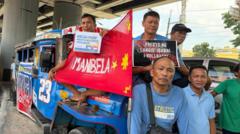 ‘We are being choked’: Philippines transport workers strike over fuel costs