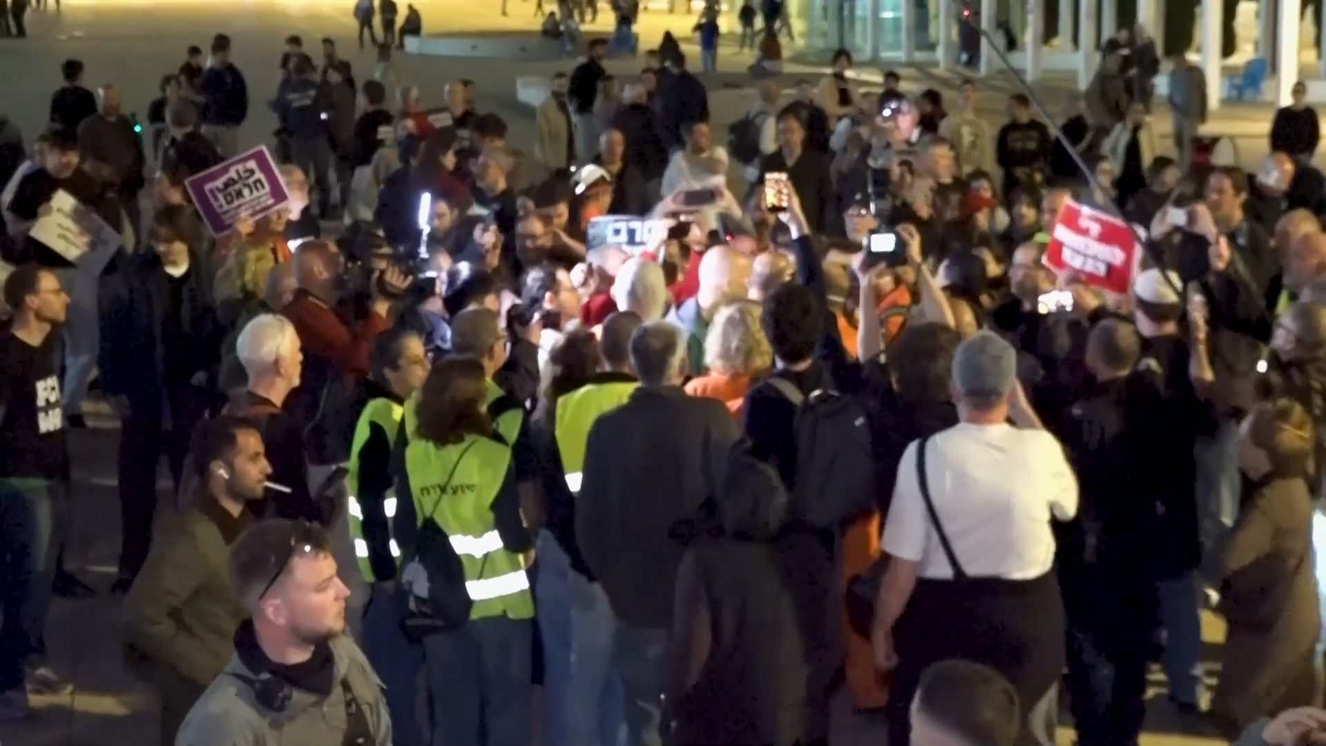 Dozens detained in Tel Aviv as anti-war protest turns violent