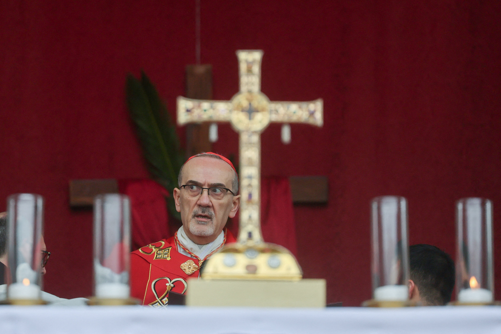 Israeli police bar priest from Jerusalem’s Holy Sepulchre on Palm Sunday