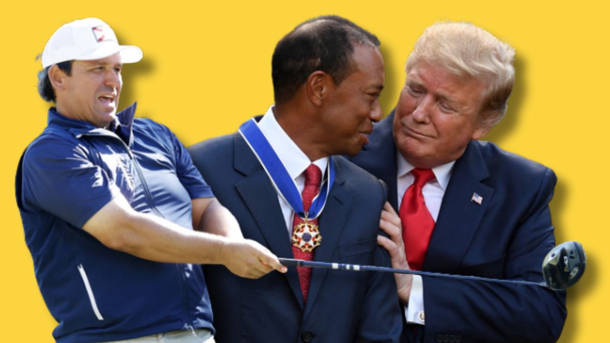 Did Trump ask DeSantis to pardon Tiger Woods?