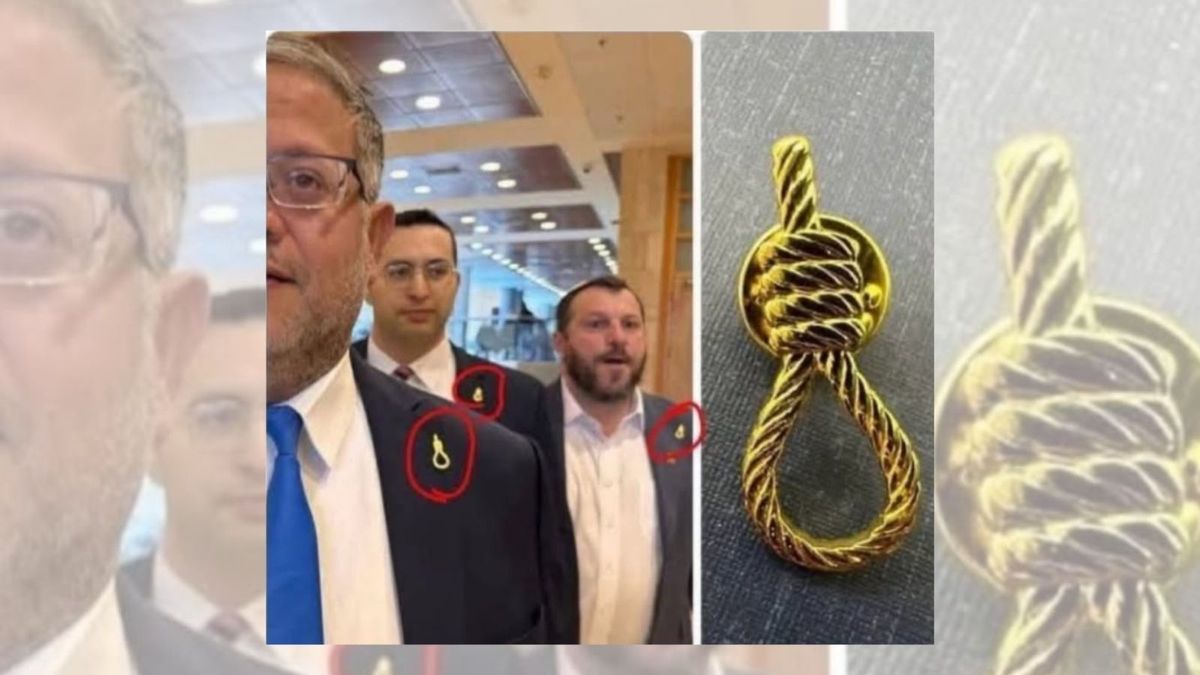 Photo shows Israeli officials wearing noose pins to support death penalty for some Palestinian prisoners