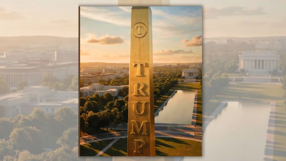 Is Trump renaming Washington Monument after himself, plating it in gold?