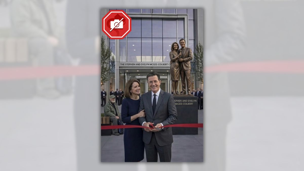 Tune out claim Stephen Colbert and his wife opened free hospital for homeless