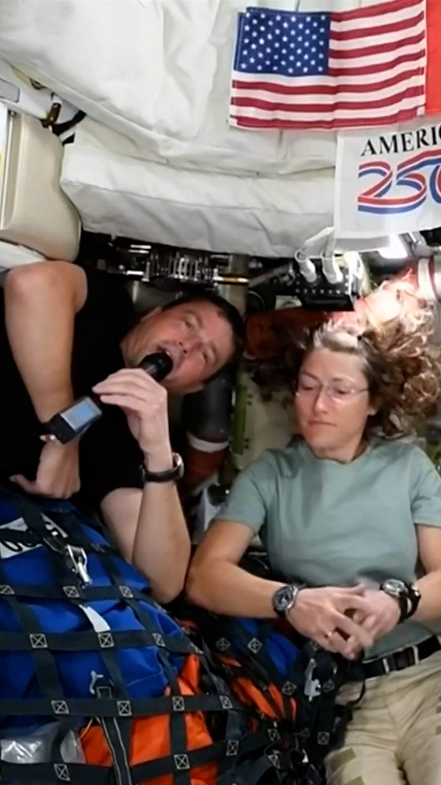 Astronaut reacts to naming moon crater after his wife