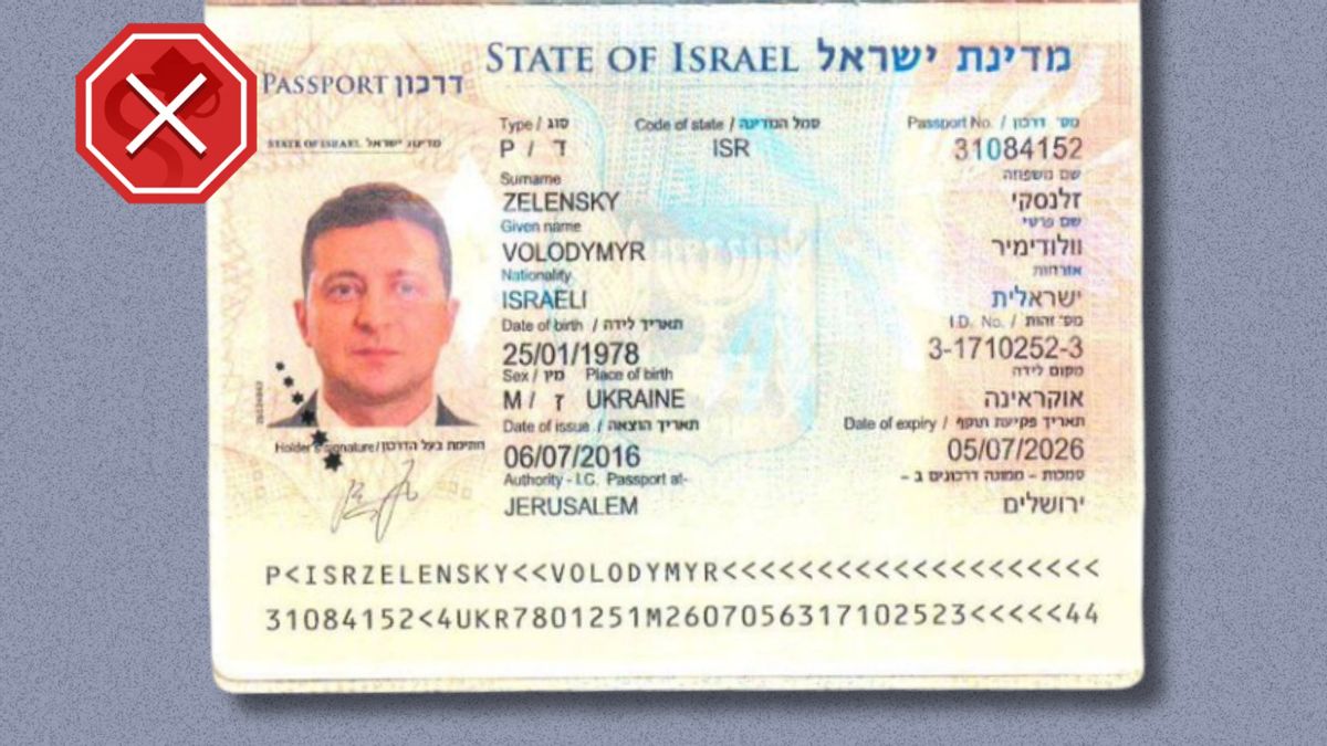 Does image show Israeli passport belonging to Zelenskyy? Here’s the truth