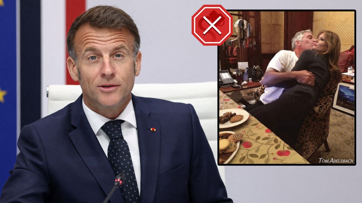 Macron never posted image of Epstein kissing Melania Trump. It’s fake