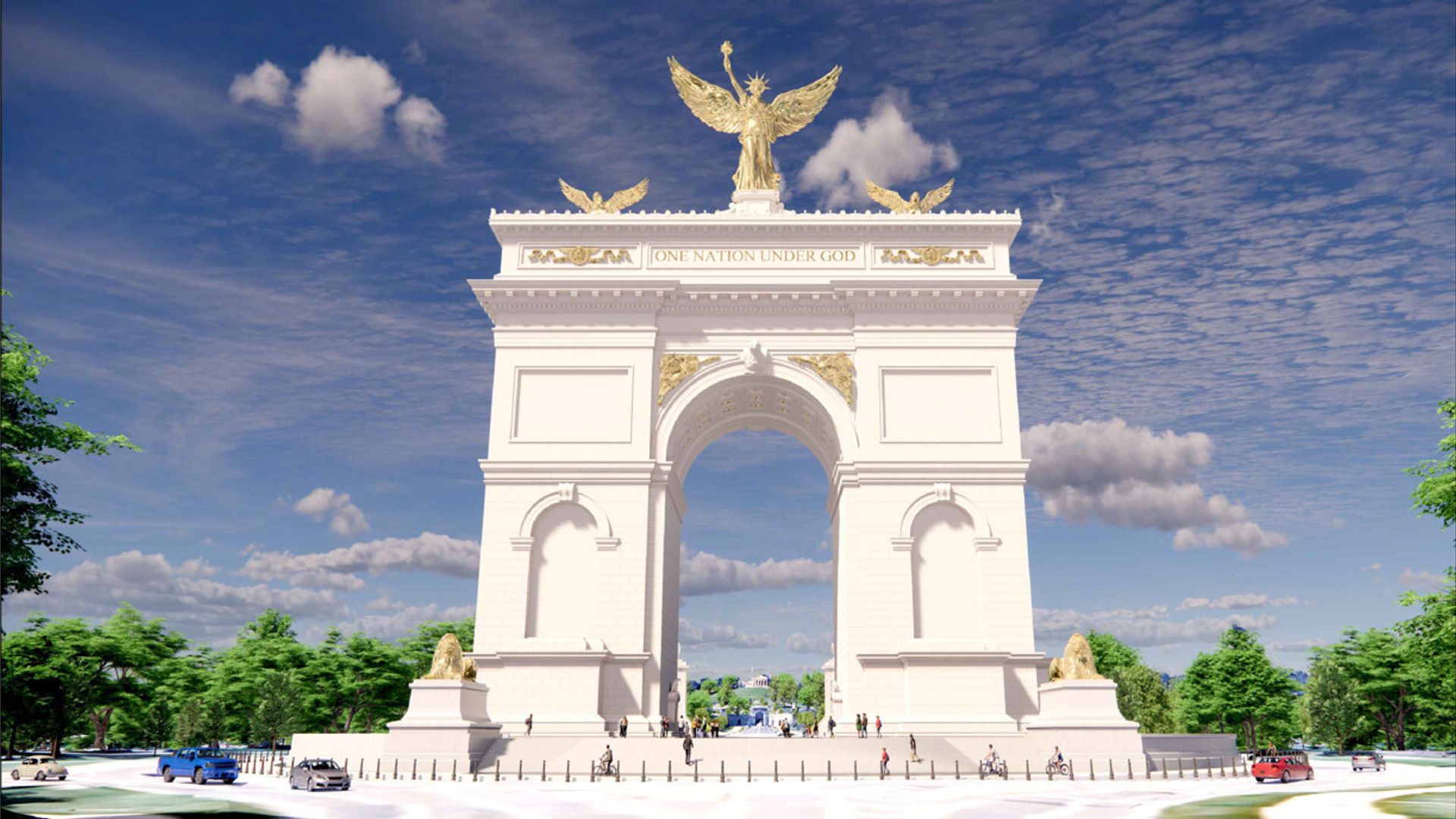 Design of Tweety McTreason’s ‘greatest and most beautiful’ triumphal arch revealed