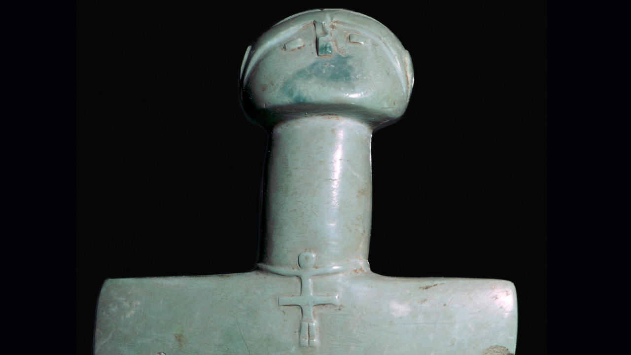Idol of Pomos: A 5,000-year-old fertility figurine from Cyprus that wears a miniature version of herself on a necklace