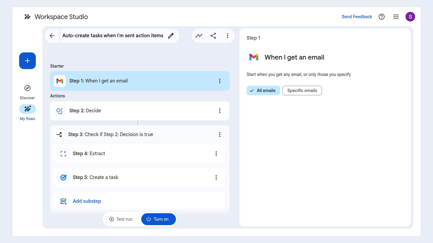 How to build your own AI agents with Google Workspace Studio