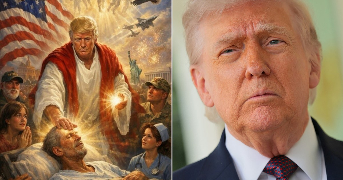 Trump deletes image of himself as Jesus-like savior after backlash