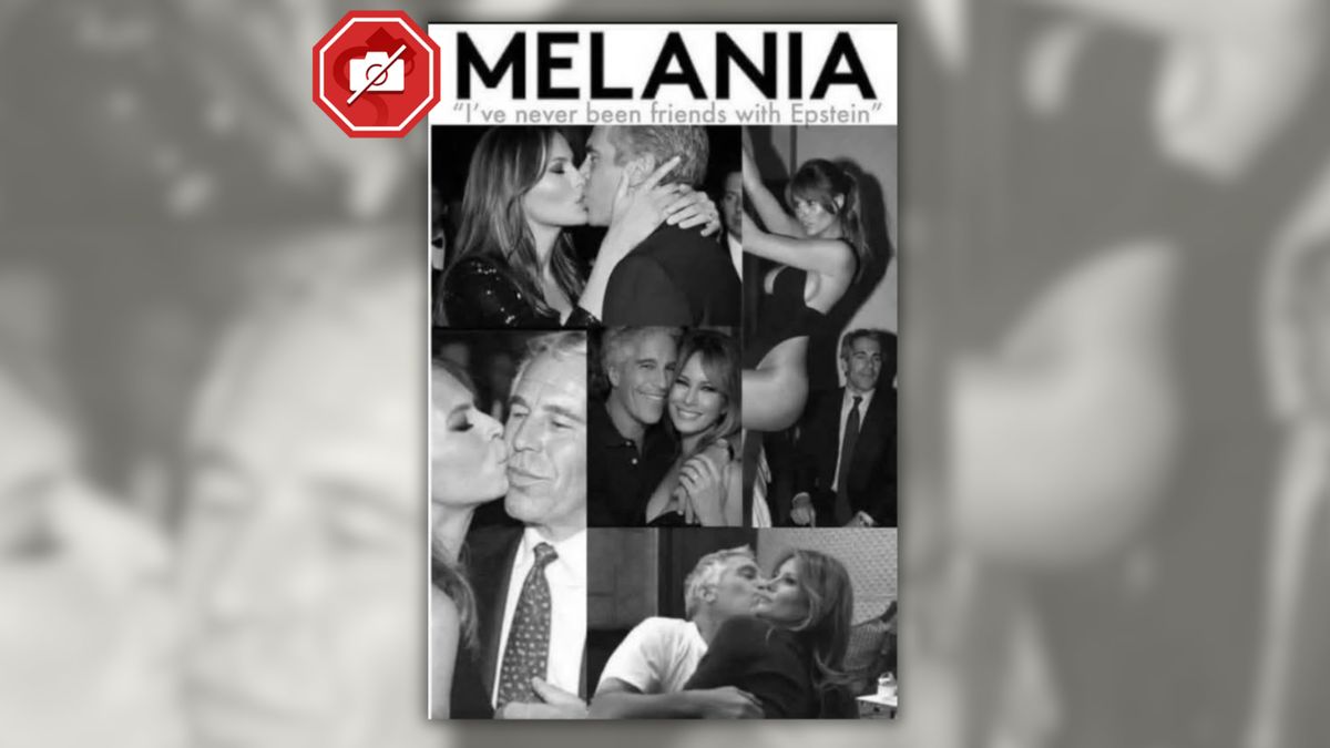 Collage features fake images of Melania Trump and Epstein. Here’s proof