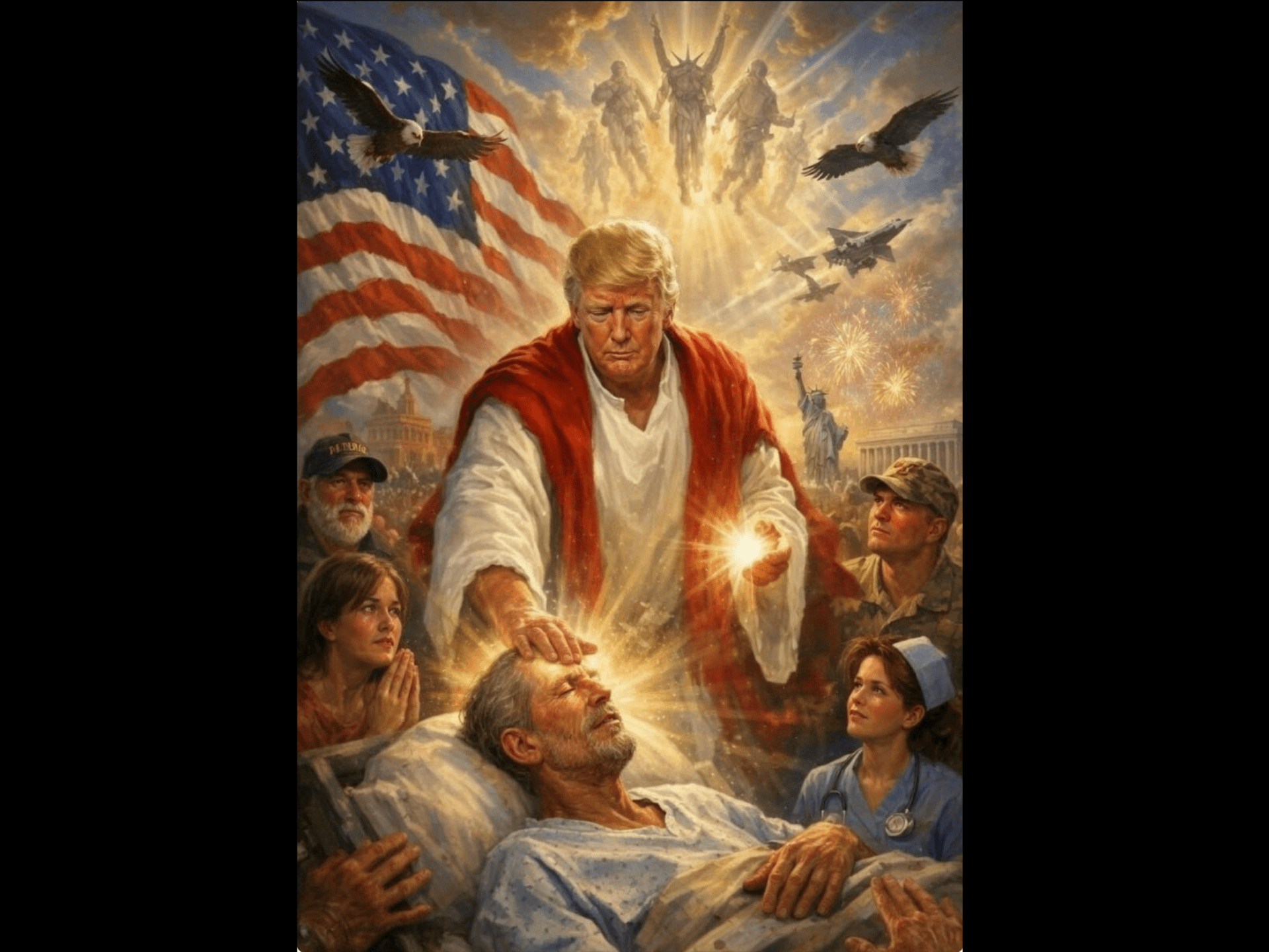 Trump deletes AI image depicting himself like Jesus after outrage