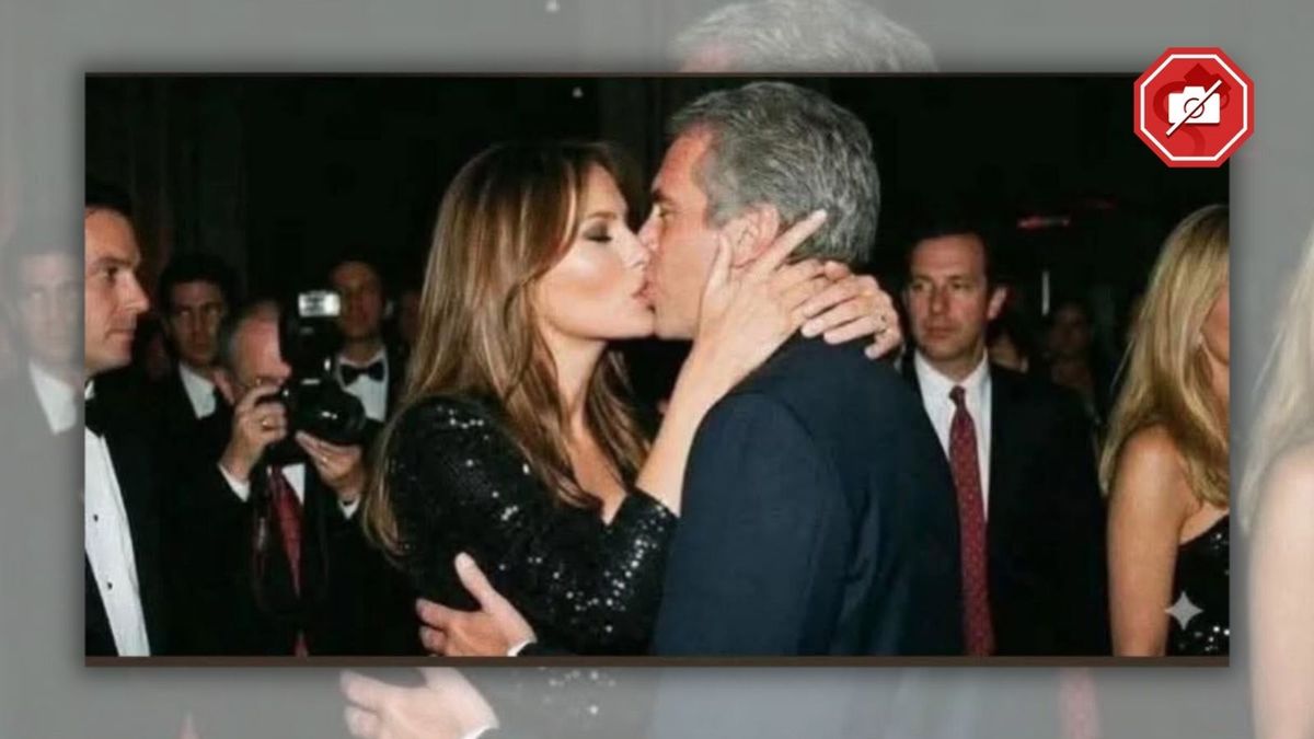 Image of Melania Trump kissing Epstein isn’t what it seems