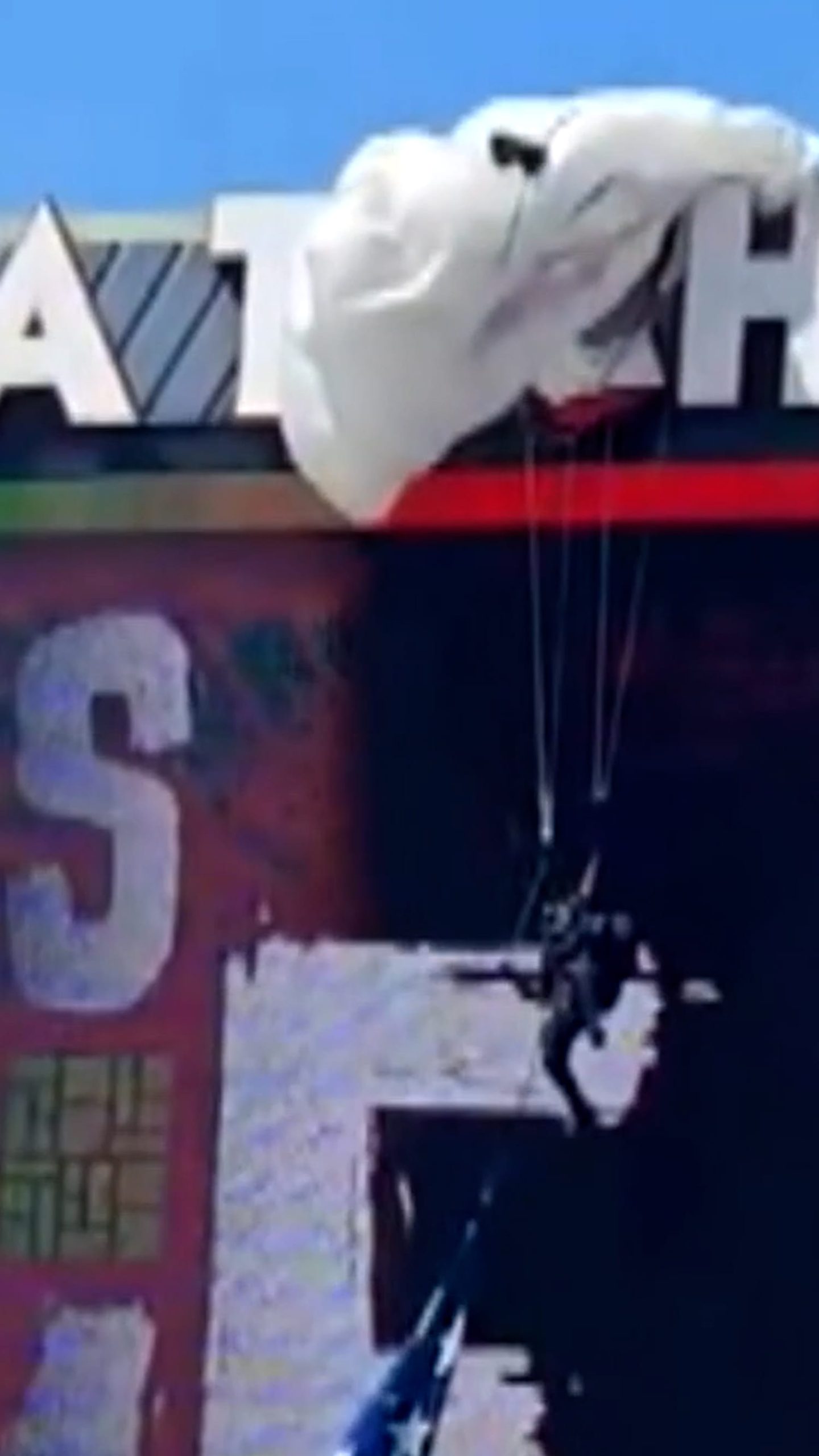 Skydiver crashes into scoreboard during game at Virginia Tech