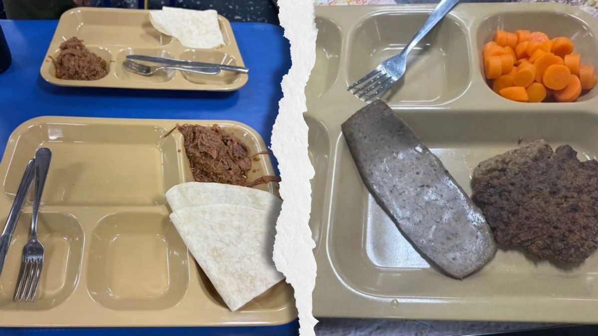 Inspecting photos allegedly showing ‘dismal’ meals on US military ships in Middle East