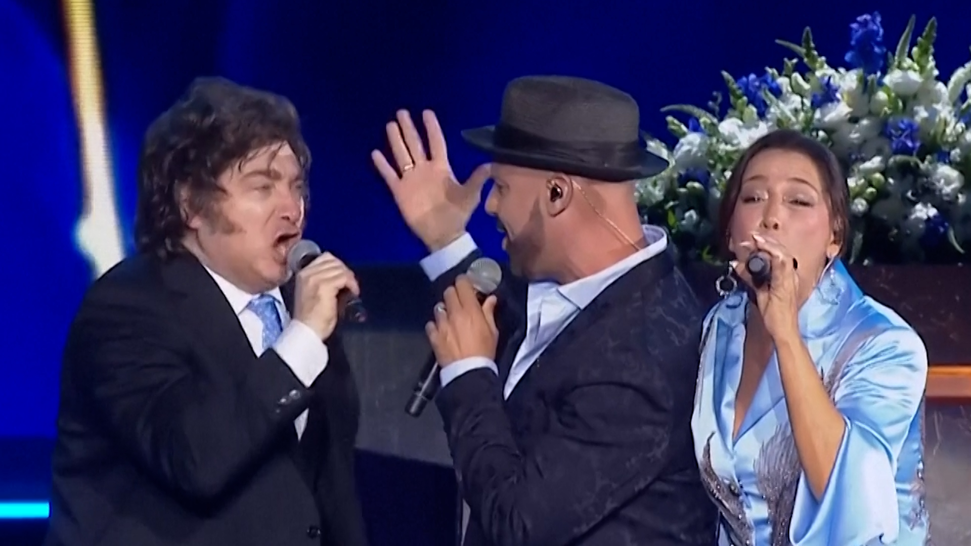 Argentina’s Milei sings and lights torch for Israeli national day