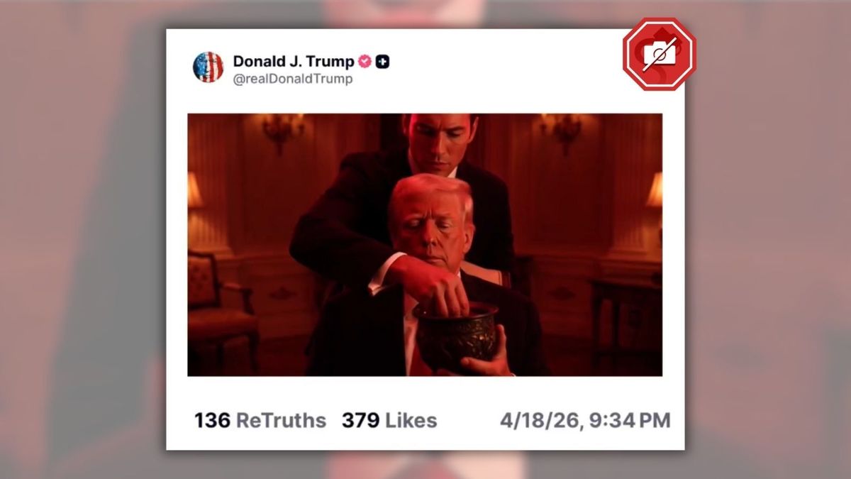 Trump didn’t post blood ritual video on Truth Social. Here’s proof