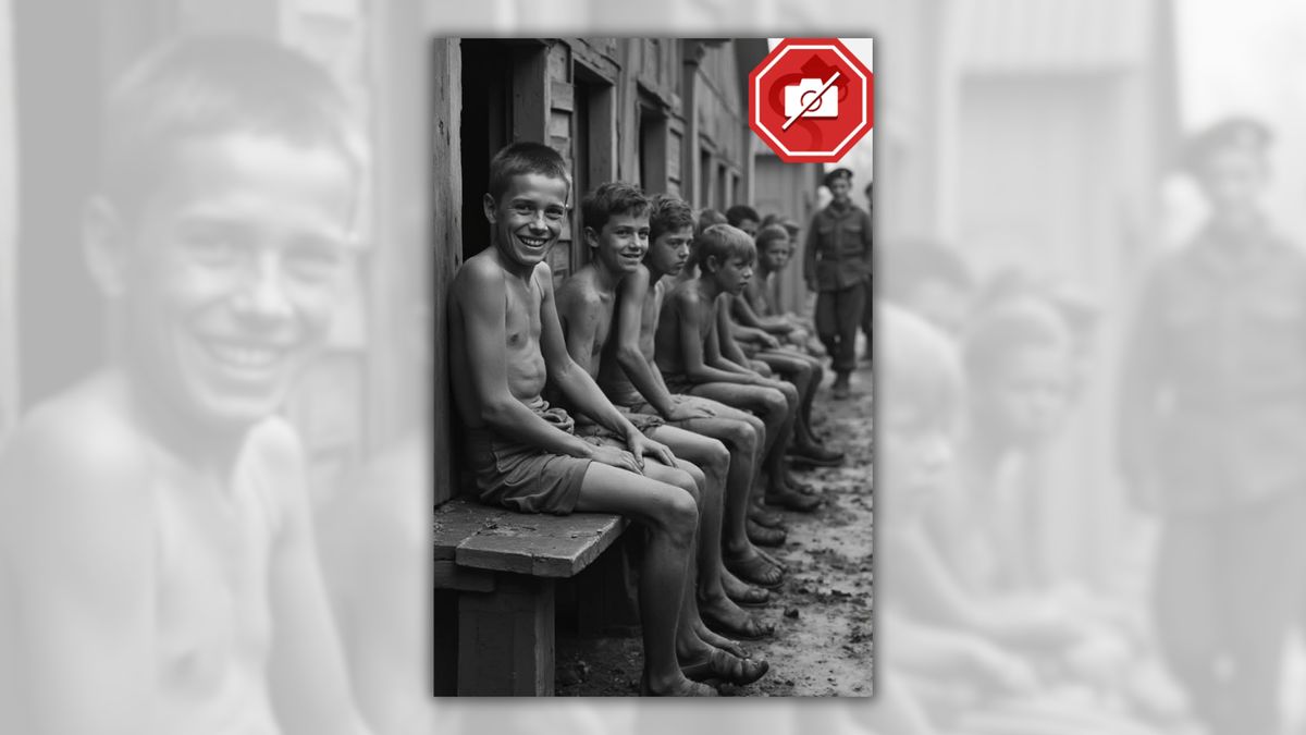 Image of shirtless boys at Buchenwald concentration camp isn’t real. We have proof