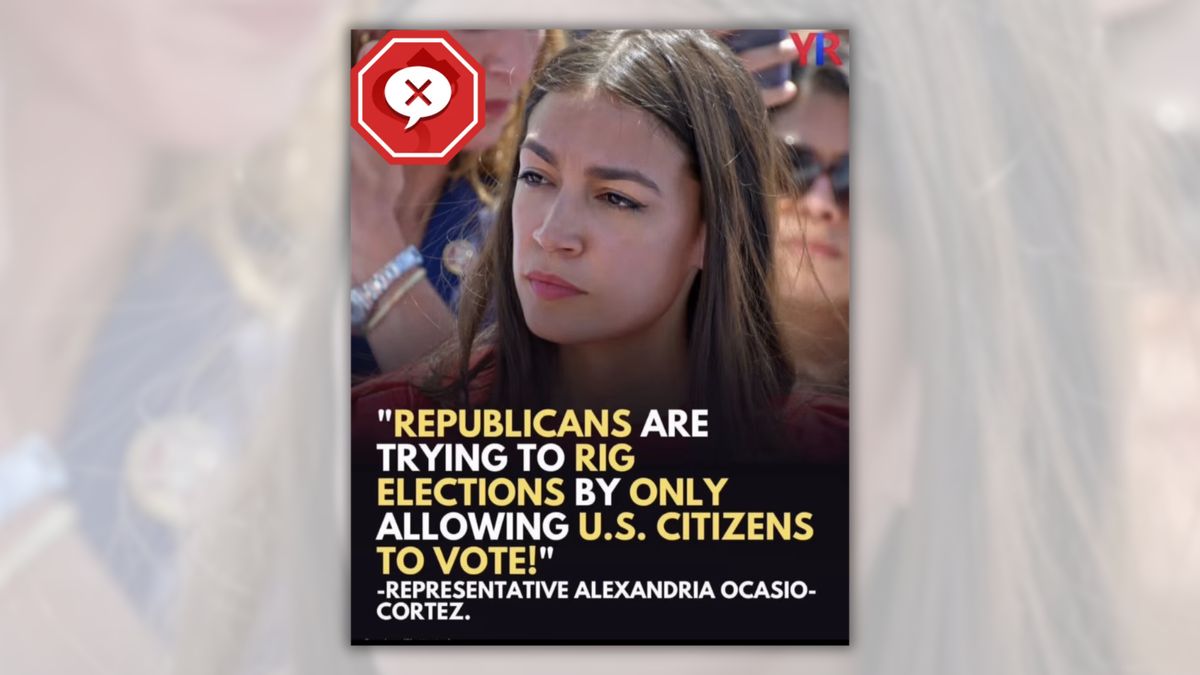Did AOC claim GOP is trying to rig elections by letting only citizens vote? Don’t be fooled