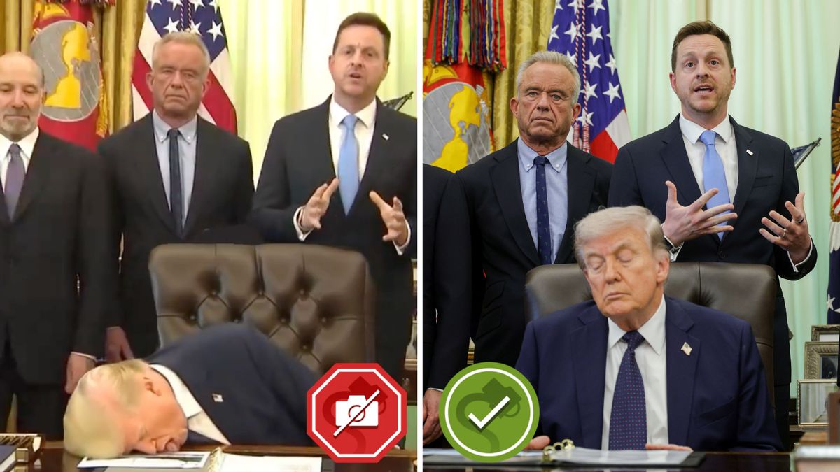 Did Trump fall asleep during meeting? Separating satire from real footage